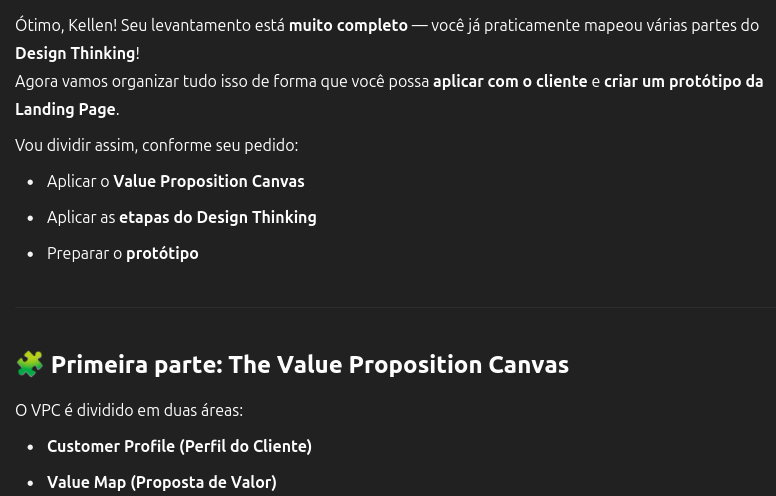 Uso do ChatGPT para organizar as informações